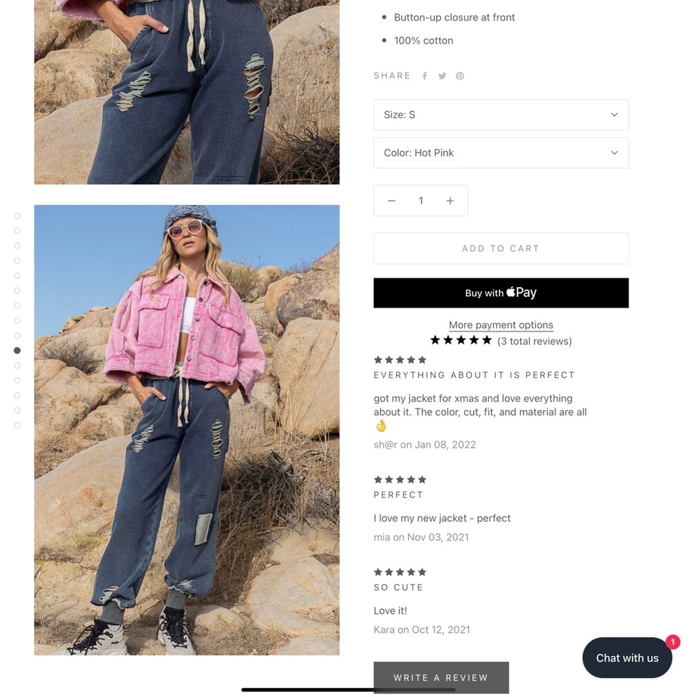 🤍HP🎉 Maisie Oversized Corduroy Crop Shirt Jacket Shacket Front Pockets NWT - Picture 9 of 10